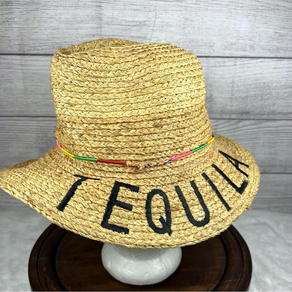 Francescas Women’s Tequila Por Favor Embroidered Beach Hat Festival Outdoor